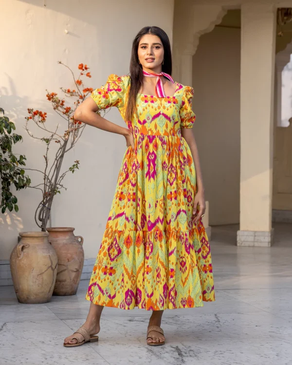 Women Multicolour Ikat Dress
